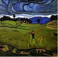 Paesaggio animato, 1916 - Tullio Garbari