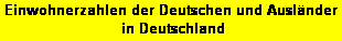 Textfeld: Einwohnerzahlen der Deutschen und Auslnder
 in Deutschland 